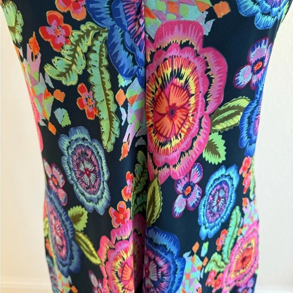 Just Taylor Floral Dress Womens Blue Floral Spaghetti Strap -Hanky Hem- size 6 … - Picture 10 of 10